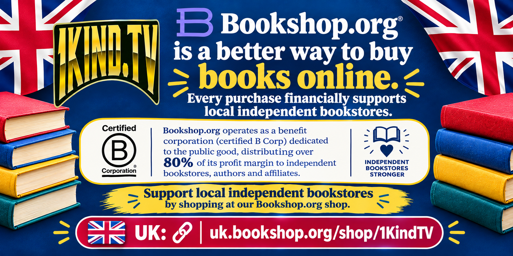 Bookshop.Org UK 1Kind.TV Shop