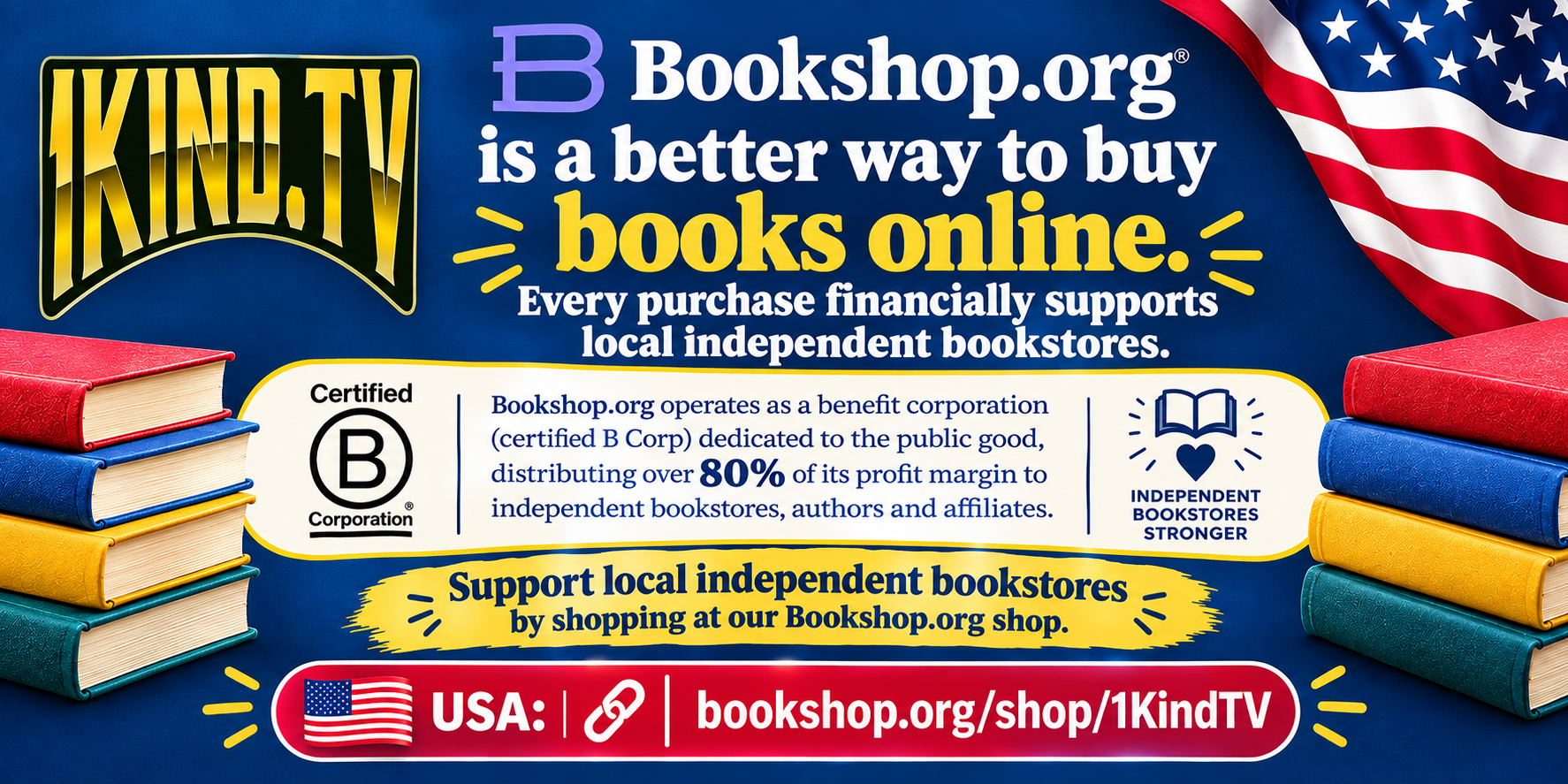 Bookshop.Org US 1Kind.TV Shop