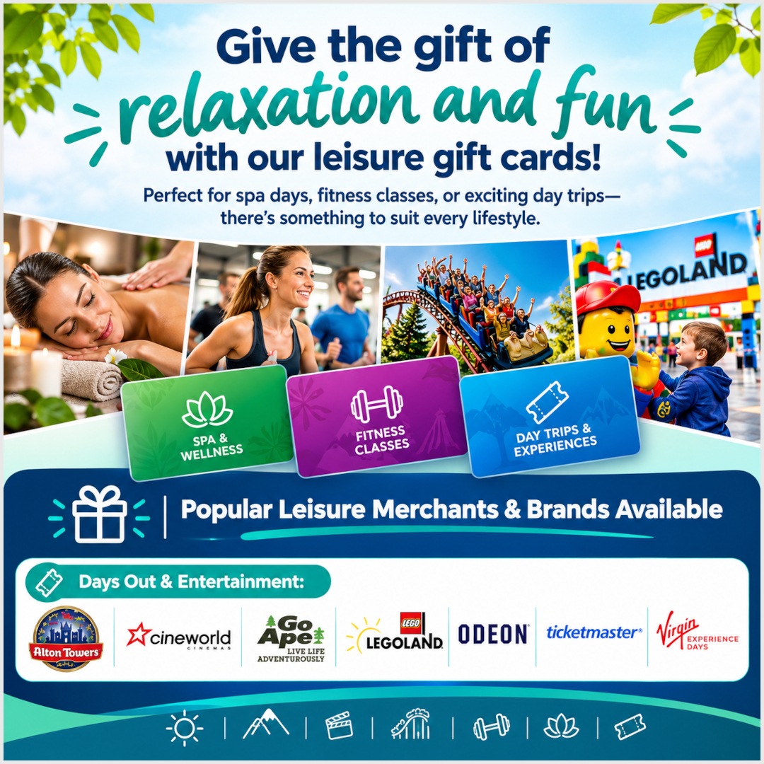 Leisure Giftcards From 1Kind.TV