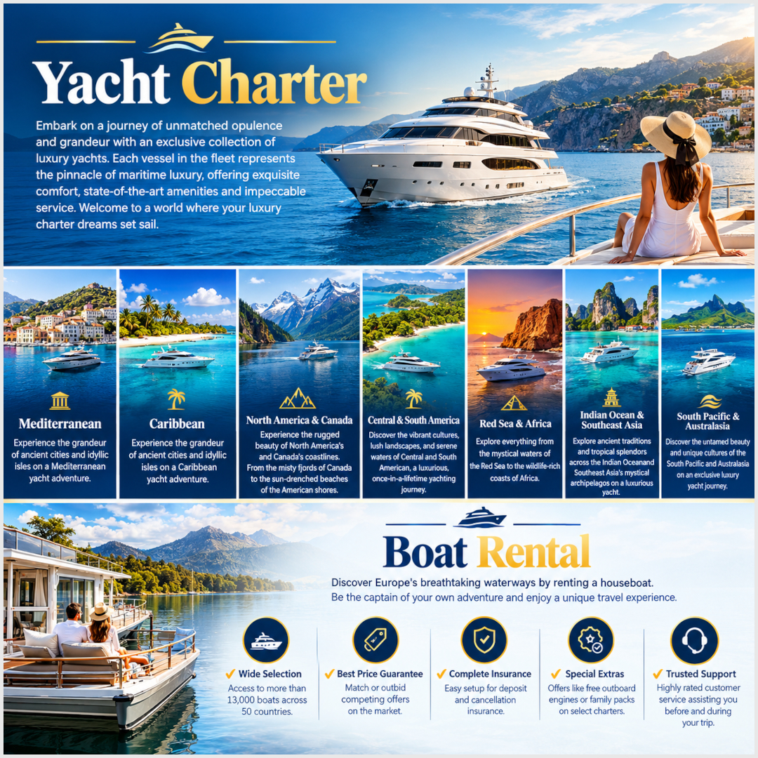 Yacht and Boat Charter Services From 1Kind.TV